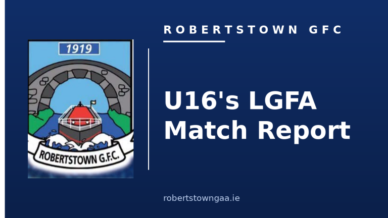 U16's LGFA Match Report